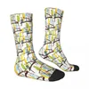 Chaussettes pour hommes Motif perruche aquarelle perroquet oiseau mâle hommes femmes automne bas imprimés