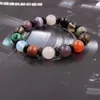 Braccialetti con ciondoli Malachite Lapislazzuli Bracciale Colorato Chakra Perline naturali Pietra Yoga Cristallo Quarzo Perline Per le donne Regalo ragazza