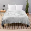 Cobertores Veias de ouro falso em mármore cinza e branco I Kawaii Cama Luxo Chunky Knit Throw Blanket