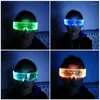 Party Decoration Colorful Luminous Glasses 7 Mode Adjustable LED Light Up Goggles Bar KTV Disco Christmas Halloween Prop Glow
