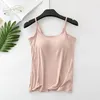 Camisoles Tanks Shirt Integrierte Brust Modal Ring Stahl Fünf-Finger-Pad Bottoming Große Camisole 2024 Keine weibliche schlanke mehrfarbige Größe