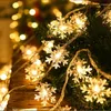Strings Snowflake LED String Light Garland Christmas Decoration Party Home Xmas Santa Claus Gifts Navidad 2024 Happy Year