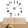 Wall Stickers 3D Creativity Modern Number Mirror Sticker Clock Office DIY Living Room