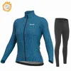 Tute da uomo 2023 Donna Inverno Fece Caldo Lungo Seve Abbigliamento da ciclismoRoad Bike Jersey Completo Termico Ropa Ciclismo MujerH2421