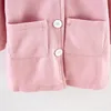 معطف الفتيات الصوفي 26 سنة صلبة ملونة مقنعين واحد الصدر متعدد الاستخدامات أنبوب مستقيم دافئ 240127