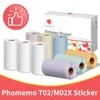 Phomemo Selfadhesive Sticker Paper för T02M02X Portable Printer Thermam Label Sticky DIY PO Textstudie Anmärkningar utskrift 240119