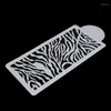 Moldes de cozimento 4 pcs plástico bolo esteira estêncil leopardo zebra animais pele forma borda ferramentas de decoração molde decoração