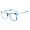 Lunettes de soleil lunettes de lecture mode Anti-lumière bleue verres plats myopie cadre décoration