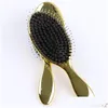 Hair Brushes Golden Color Boar Bristle Professional Salon Hairdressing Brush Extensions Tools Drop Delivery Products Care Styling Dhk82