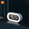 Nattljus xiaomi musik ledde digital väckarklocka Voice Control Light Design Desktop Clocks Home Table Decoration Children's Gifts