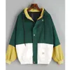 Jocoo Jolee, осенние женские лоскутные винтажные вельветовые куртки с длинными рукавами, повседневные цветные базовые свободные пальто со вставками, 2023 240119