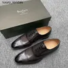 Berluti Mens Leather Shoes Oxfords Berlutibruti Goodyear Handmade Cold Adhesive Formal Block刻まれた通気性色の拭き取り真の唯一のRJ