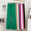 Женские брюки, однотонные вязаные брюки для женщин, осень-зима, женский модный зеленый свитер на шнурке 2024