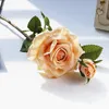 Flores de casamento 18.5 Polegada rosa arranjo de flores artificiais única haste falso buquê floral nupcial para decoração de casa interior