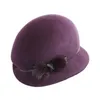 100% Australia Wool Felt Hat Womens Autumn Winter Church Cloche Hats Elegant Banquet Mink Fur Fedora 240124