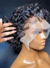 Парик с стрижкой пикси, человеческие волосы 13x1, кружевные фронтальные парики, короткий боб для чернокожих женщин, 240130