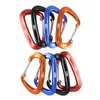 8 PCS Professionella karabiners D Form 12 kN Climbing Carabiner Hooks Outdoor Protective Hammocks Camping Buckle 240123