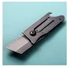 Mini Small Keychain Folder Knife D2 Black Stone Wash Tanto Blade Steel Handle Outdoor Camping vandring EDC Tools Bottle Opener