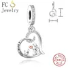 Loose Gemstones FC Jewelry Fit Original Pan Charms Bracelet 925 Silver Girl Hand With Heart Cat Love You Forever Bead For Making Women