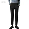 Naples Mens Suit Pants Casual Double Pleated Dress Trousers For Mane Party Business Wedding Mens Pants Slim Fit Black Grey 240118