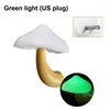 Veilleuses Mini LED en forme de champignon, capteur automatique, décoration de chambre à coucher, prise US/EU, lampes murales pour chambre d'enfant, lampe de chevet