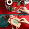 Confezione regalo 200 pezzi Etichette di buon Natale Etichette adesive Babbo Natale Decorazione natalizia "A da" dalle carte Decorazioni regalo