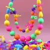 Criativo diy artesanal pop grânulos brinquedo acessório conjunto menina jóias colar pulseira artesanato brinquedos educação crianças presentes de aniversário 240129
