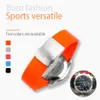 Pulseira de relógio de silicone, 22mm 23mm 24mm, para tissot t035407 t035 617 t035 439, pulseira de borracha esportiva masculina, pulseira preta à prova d'água