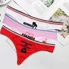 Calcinha feminina russo russo sexy engraçado algodão feminino adorável cueca tanga mulher g corda