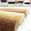 Moldes de cozimento Silicone Swiss Cake Mold Yule Log Mold Grande Buche Forma Silicon Fondant Mat Impressão Lace Cor Aleatória