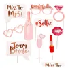 Other Event & Party Supplies 10Pcs/Set Team Bride To Be Po Booth Hen Party Pobooth Props Night Out Bachelorette Decoration Paper Glass Dhmom