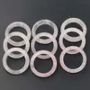 Design pedra natural rosa quartzo cristal anel dedo bandas de noivado para moda feminina masculino jóias 10 pçs 6mm atacado 240201