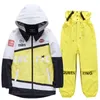 Snödräktuppsättningar för män och kvinnor snowboardkläder Vattentät vintertät Winter Outdoor Costume Ski Wear Jacka Byxa 240119