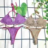 Maillots de bain pour femmes Designer Marque Maillot de bain Fen DI Lettre Imprimé Bikini Triangle Sac Sexy Mode YRG4