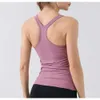 Без рукавов Lu-44 Ebb To Street майки для йоги женский жилет с бюстгальтером с мягкой подкладкой для тренировок фитнес-спортивная спортивная футболка 17 шт.