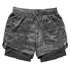 Camo Running Shorts Men 2 In 1 Double-deck Quick Dry GYM Sport Shorts Fitness Jogging Workout Shorts Men Sports Short Pants 240119