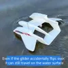 Amphibious Waterproof Gyro Stabilized EPP Foam FixedWing Glider Aircraft RC Plane with LED Lights 24G Radio Control Airplane 240118