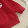 Set di abbigliamento Ragazzi per bambini Completi per San Valentino Stampa di lettere a cuore Felpe e pantaloni a maniche lunghe Set da 2 pezzi per bambini