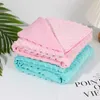 Blankets Minky Baby Blanket Solid Color Crystal Velvet Bean Double Layer Super Soft Kids Swaddle Quilt