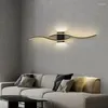 Lampada da parete Camera da letto minimalista Lampade a LED Decor per divano Sfondo Luci interne Sconce Corridoio Corridoio Nero Bianco Oro