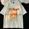T-shirts voor heren Nieuwe Amerikaanse creatieve vlinder Rosy Clouds T-shirt met korte mouwen voor unisex in de zomer Casual ronde hals Los paar Y2k TopH2421