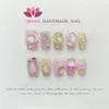 Suggerimenti per la stampa finta sulle unghie Copertura completa in gel con design fatto a mano di alta qualità Indossabile Ballerina Artificiale Forniture per unghie coreane 240201