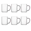Bicchieri da vino 6 pezzi Tazza da caffè Bicchiere per bevande fredde Cappuccini Latte Succo di latte Set trasparente Accessori da cucina