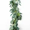 Decoratieve Bloemen 2m Eucalyptus Guirlande Rotan Kunstmatige Wilgenblad Bruiloft Decoratie Opknoping Wreaths195U