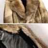 Imitation Mink Fur Grass Coat for Mens Designer Winter Coyote Hair Mid Length Young Skin XY0A