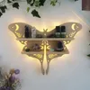 Moon Butterfly trähylla kristall eterisk oljeförvaring rack vägg display dekor rack vägg hängande smycken arrangör hylla 240125