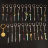 Keychains Lanyards Genshin Impact Sword Keychain Zhongli Venti Diluc Weapons Skyward Blade Key Chain Keyring Collections Jewelry Gift Q240201