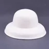 Yün keçe şapka floppy geniş ağzı kış şapkası kadınlar için fedora şapka düz bayanlar şapka elbise kilise cloche kova bowler şapka ezilebilir 240126