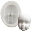 Stampi da forno Fai da te Baby Face Stampo in silicone Stampi per torta fondente Strumenti di decorazione Maschera Cioccolato Gumpaste Stampo Caramelle Resina di argilla polimerica