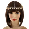 Haarspeldjes Indiase etnische natuurlijke schelp omzoomde hoofdband hoofdketting sieraden voor meisje eenvoudige metalen hoofddekselaccessoires